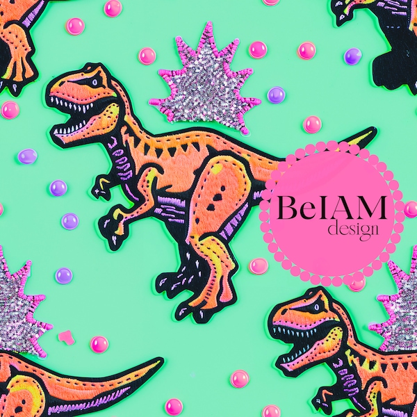 3D Neon Summer Trex Seamless Pattern Repeating File Fabric Sublimation Download Digital Paper Scrapbook Safe Swim Surface Design Wallpaper