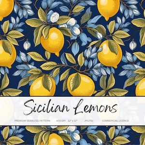 Silian Nahtlose Datei „Zitronen“ zum Drucken auf Stoff, Zitronenmuster, Zitronenpapier, Wiederholungsstoffdesign, Zitronen-Digitalpapier, Zitronenstoff