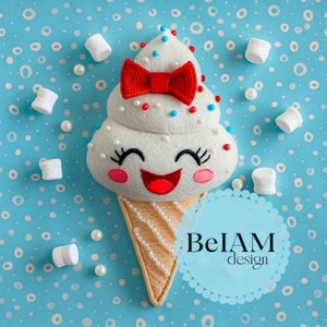 File ripetitivo del modello senza cuciture del gelato patriottico carino 3D per la sublimazione del tessuto Download istantaneo Design della superficie dell'album in carta digitale