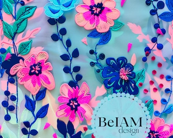 3D Floral Summer Preppy Seamless Pattern Repeating File for Fabric Sublimation Download Digital Paper Scrapbook Surface Design Wallpaper
