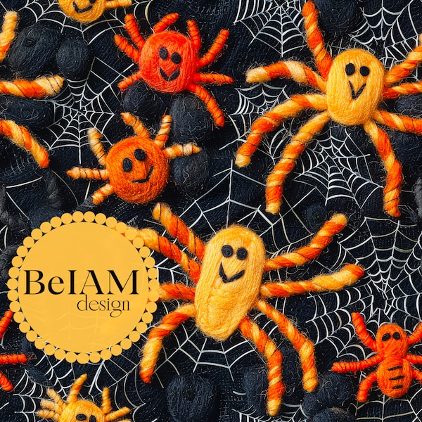 3D Cute Creepy Crawlers Seamless Pattern Repeating File for Fabric Sublimation Download Digital Paper Scrapbook Surface Design Wallpaper