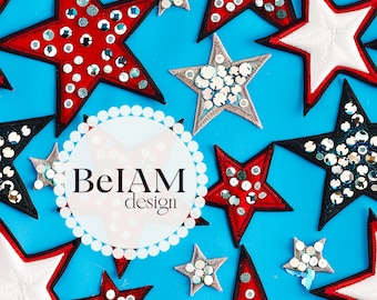 3D 4th of July Stars Seamless Pattern: Fabric Sublimation (Digital Download)