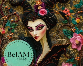 Wicked Queen Seamless Pattern: Fabric Sublimation, Scrapbook Paper (Digital Download)