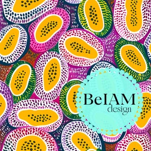 Passionsfrucht-nahtlose Muster-Wiederholungsdatei für Fabric Sublimation Download Passion Fruit Digital Paper Craft Tumbler Design Wallpaper