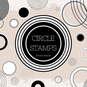 Zestaw pędzli Circle Stamps Procreate Podstawowe kształty