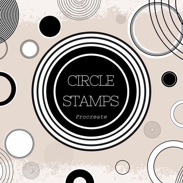 Circle Stamps Procreate Brushes Set Basic Shapes Stamps