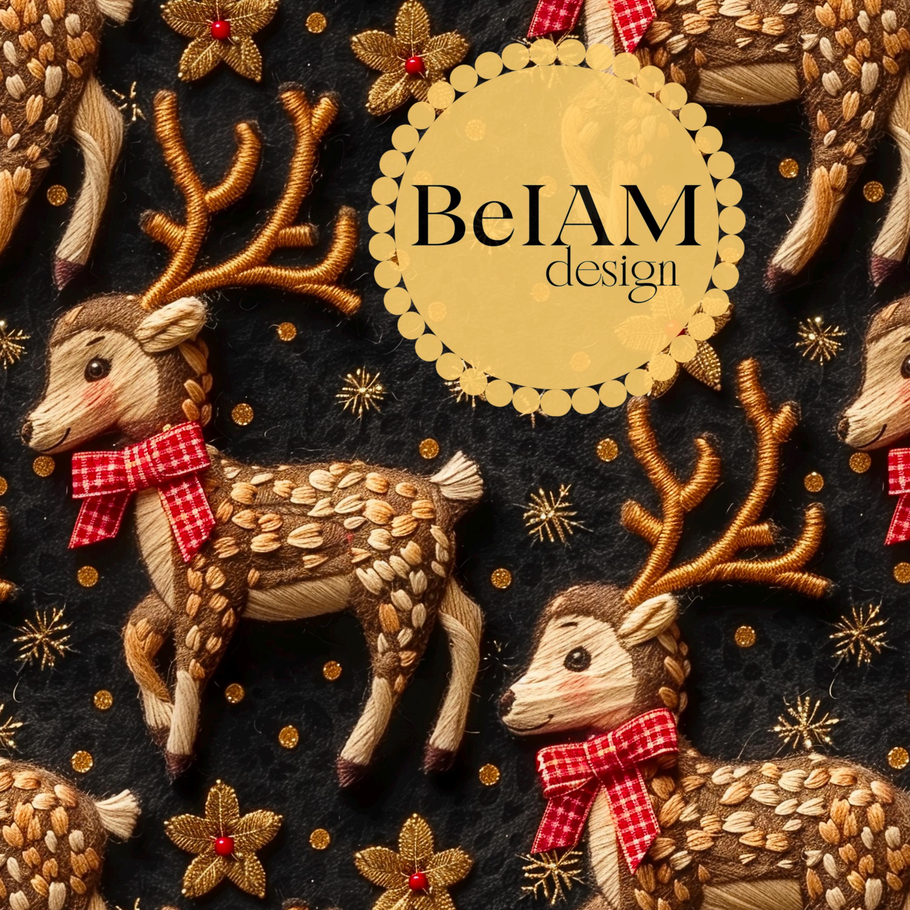 Kokette Schleife Rentier Weihnachtsmuster: Nahtloses Stoffdesign (Digital)  - Etsy Österreich, image size:3000x3000