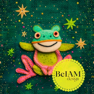3D néon grenouille fée motif sans couture fichier répétitif pour tissu sublimation téléchargement papier numérique Scrapbook Journal Surface Design papier peint