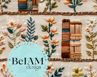 3D Boho Neutral Bookish Digital Paper Print Seamless Pattern Repeating File Fabric Sublimation Embroidery Surface Design Tumbler Wallpaper