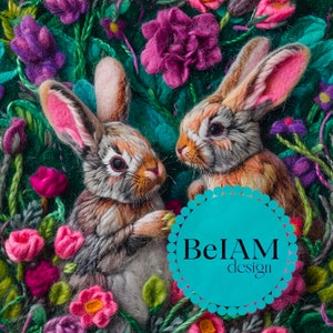 Bunter Hase Nahtloses Muster Wiederholende Datei für Stoffsublimation Ostern Nahtloses digitales Papier