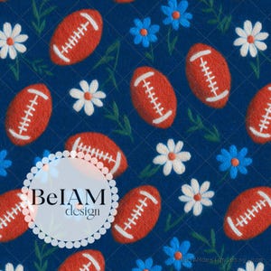 Arquivo de futebol floral, padrão sem costura, arquivo de repetição, tecido digital, papel, tecido personalizado, uso comercial, arquivo de tecido sem costura