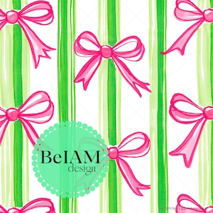 Scarlet Bow Christmas Seamless File Repeat Print for Fabric Sublimation Digital Paper Craft Tumbler Design Wallpaper