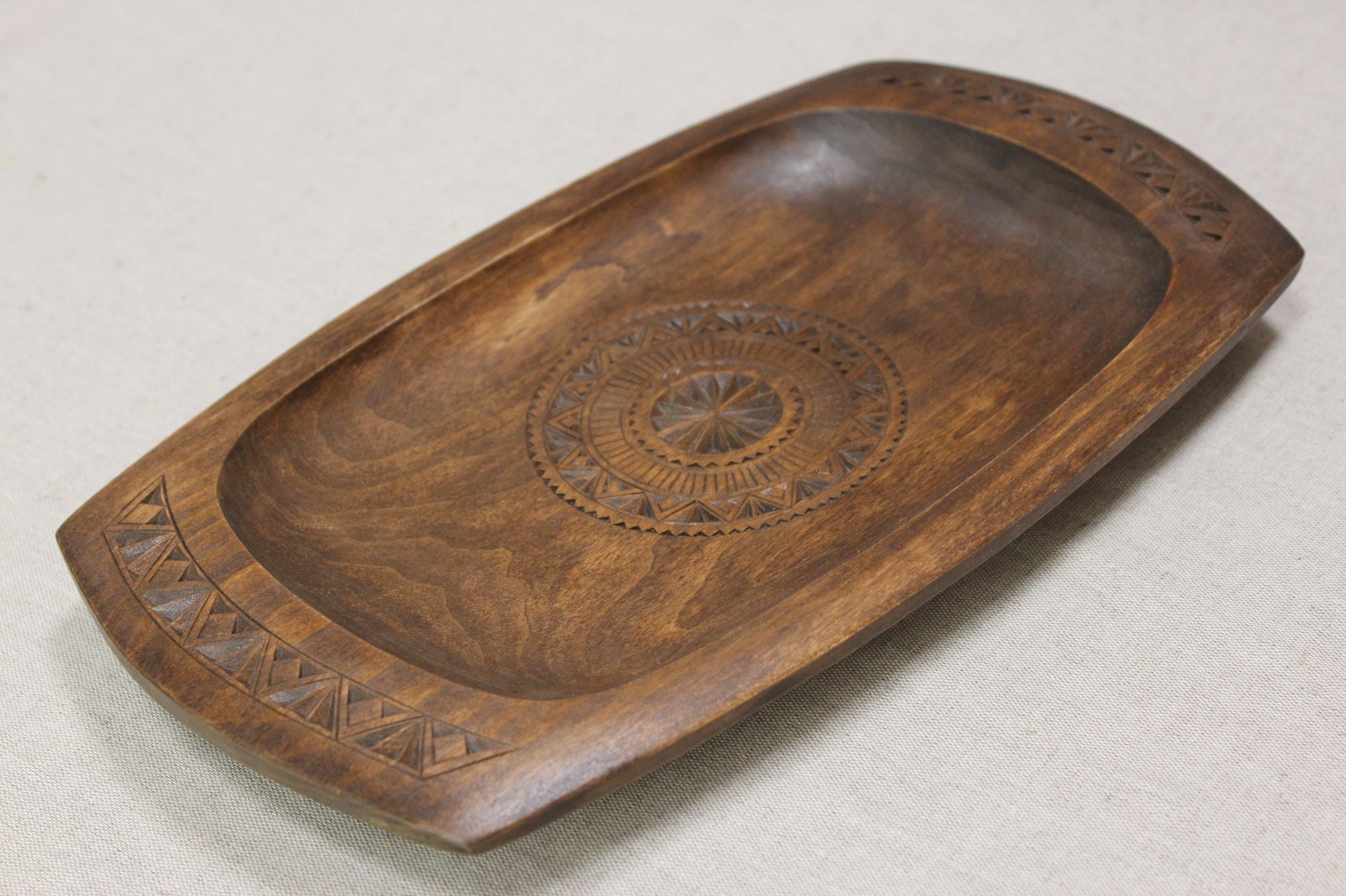 Carved Solid Wood Vanity Tray Kitchen Gift / Plain Reclaimed Etsy