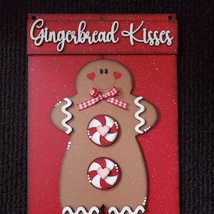 Gingerbread Pallet Sign, DIY Kit or Hand-Painted, Gingerbread Sign, Christmas Gingerbread Door Hanger, Christmas Wall Decor, Handmade Gift