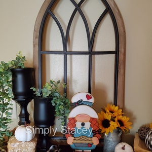 Pilgrim Girl Gnome, DIY Kit or Hand-painted, Gnome Shelf Sitter ...