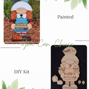 Pilgrim Girl Gnome, DIY Kit or Hand-painted, Gnome Shelf Sitter ...