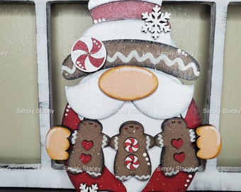 Gingerbread Gnome Shelf Sitter: Hand-Painted or DIY Kit