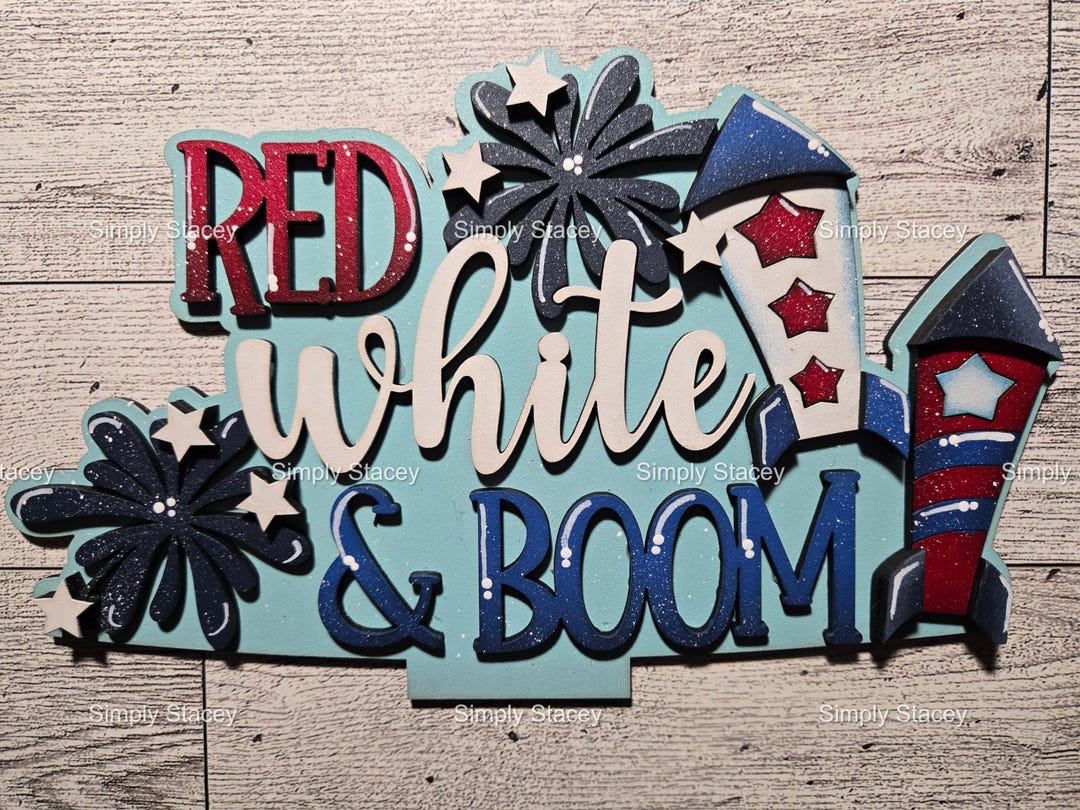 Red White and Boom Basket Insert: 4th of July Decor (DIY Kit or Hand ...