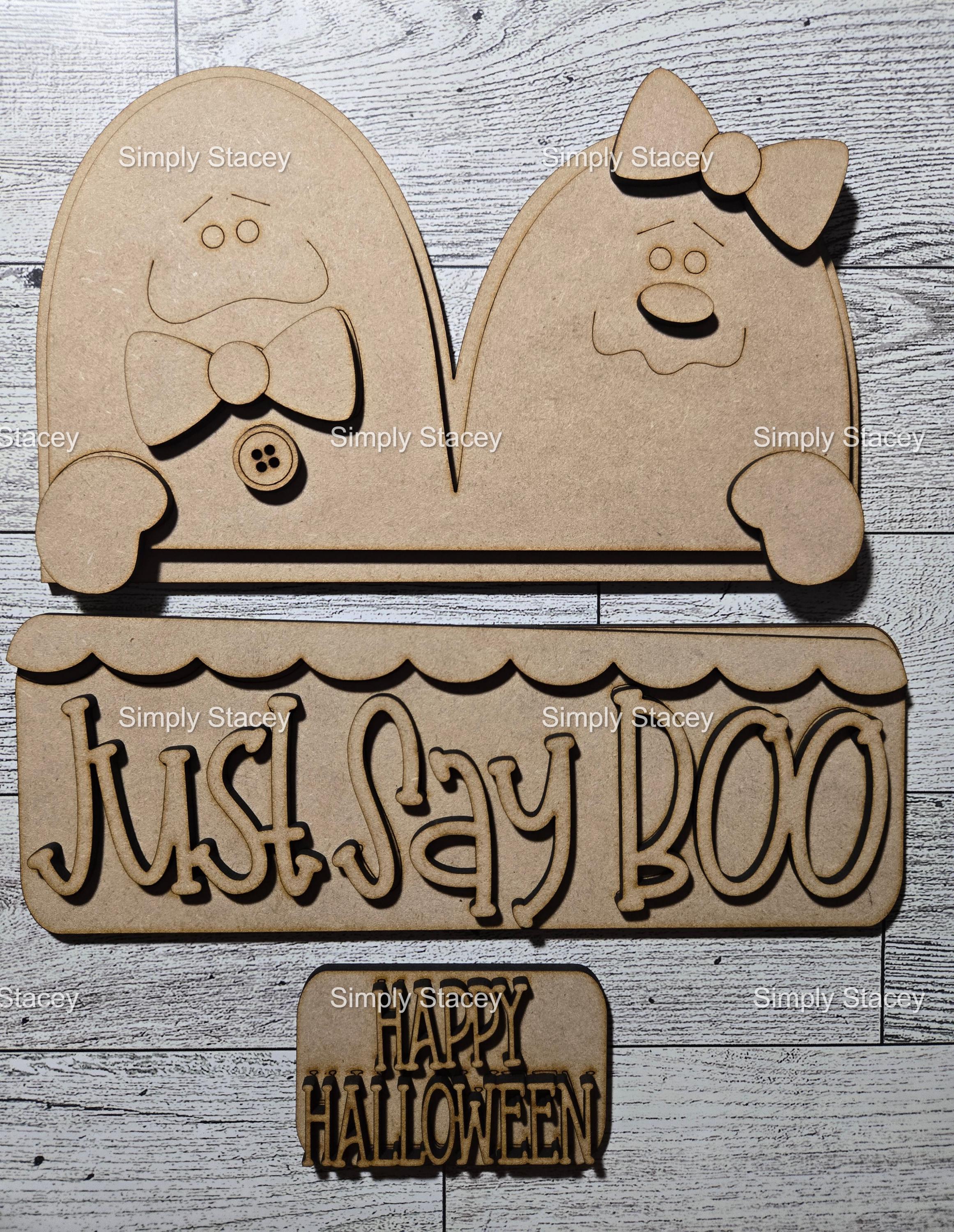 Ghost Truck Insert Add-on: 'just Say Boo' Halloween Farmhouse Decor ...