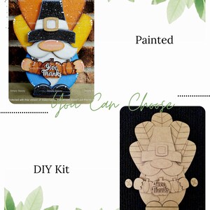 Thanksgiving Turkey Gnome Shelf Sitter, DIY Kit or Hand-painted, Turkey ...