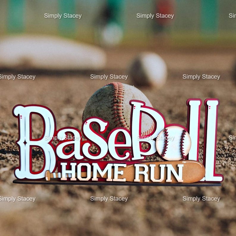Baseball Word Art Shelf Sitter, DIY Kit or Hand-painted - Etsy