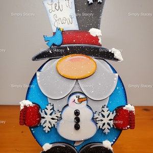 Winter Gnome, DIY Kit or Hand-Painted, Christmas Shelf Sitter, Christmas Home Decor, Gnome Shelf Sitter, Table Decor, Handmade Gift