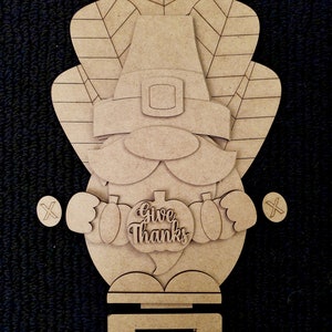 Thanksgiving Turkey Gnome Shelf Sitter, DIY Kit or Hand-painted, Turkey ...
