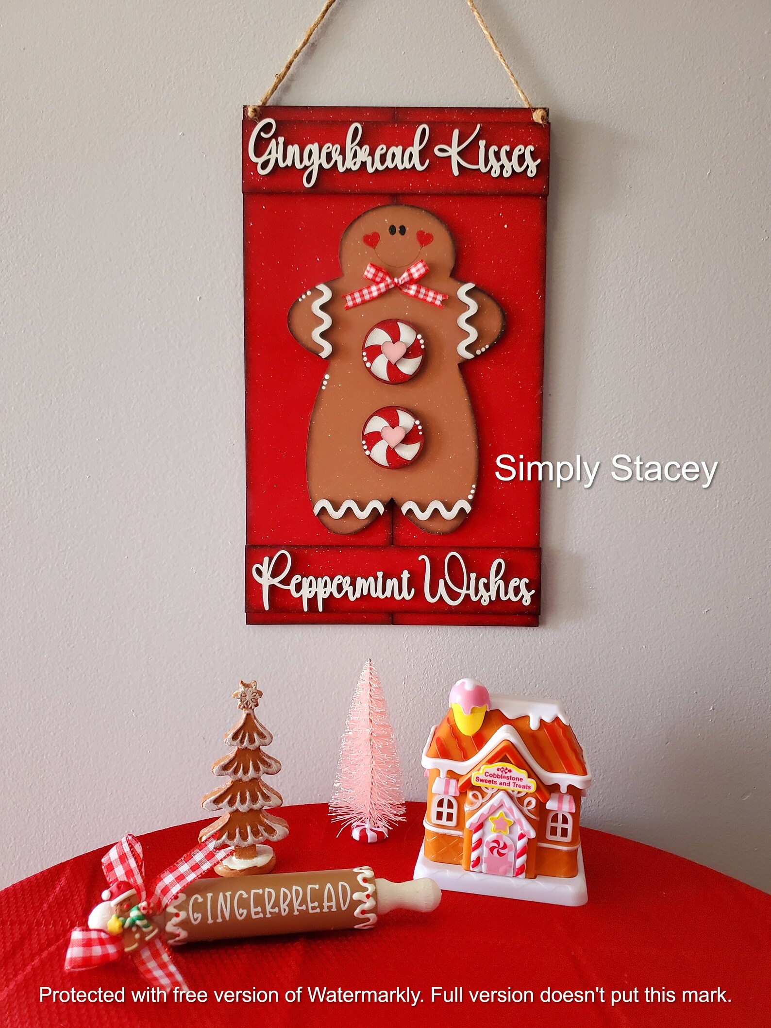Gingerbread Pallet Sign, DIY Kit or Hand-painted, Gingerbread Sign ...