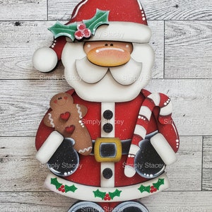 Santa Shelf Sitter, DIY Wood  Kit or Hand-painted, Shelf Sitter, Tiered Tray Decor, Santa Shelf Sitter, Christmas Decor, Handmade Gift