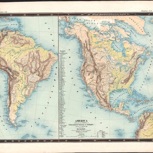 1858 Zeldzame grote oude kaart Amerika Bergen en vlaktes Verenigde Staten Canada lithografie