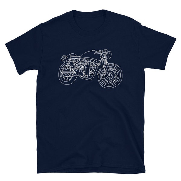 Vintage Motorbike, Cafe Racer Biker, Motorcycle T Shirt, vintage motorcycle, Motorbike rider, Short-Sleeve Unisex T-Shirt