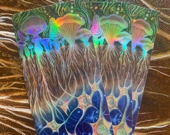 Holographic Mushroom Mycelium Neuron Sickers