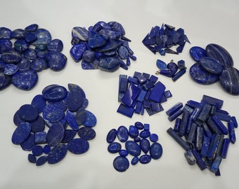 275 Grams Lapis Lazuli With Pyrite Polished 15 Pieces For Pendants