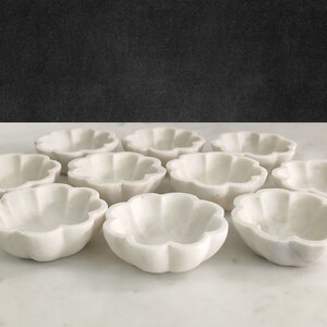 Christmas Gift Thanks Giving Gift Marble Ruffle Bowl Stone Bowl Decorative Bowl Decorative Trays Marble Fruit Bowl Bowl Halloween Gift 3 in
