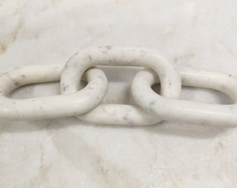 Marble Link Chain sculpture Link Chain Decor Marble Knot Marble Link Home Decor Marble Chain Chain Link Art Knot Decor Marble Decor