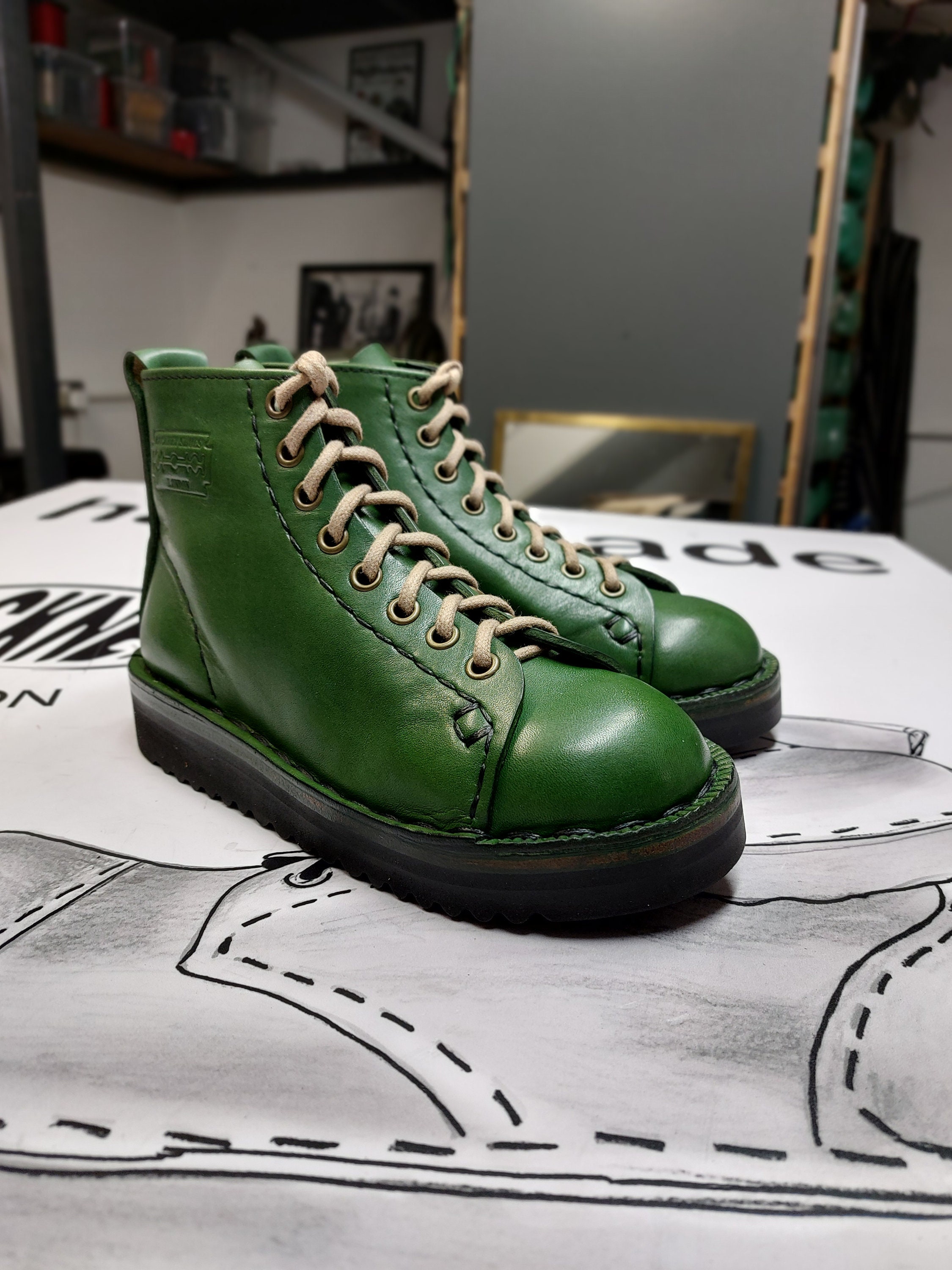 Hand Stitched Monkey Boots 