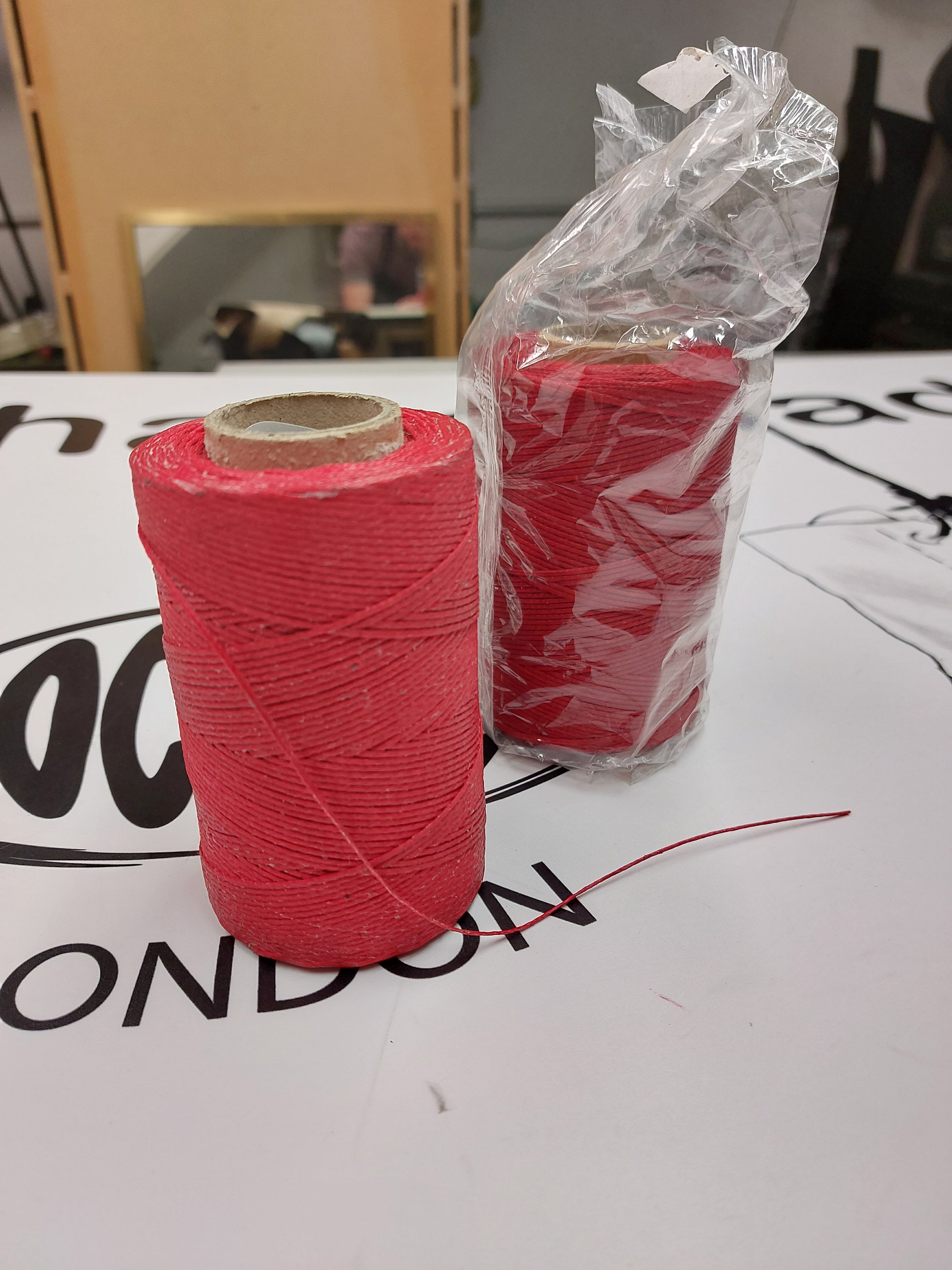 0.8mm Red Thread for Sewing Clothes Hats Leather Craft 