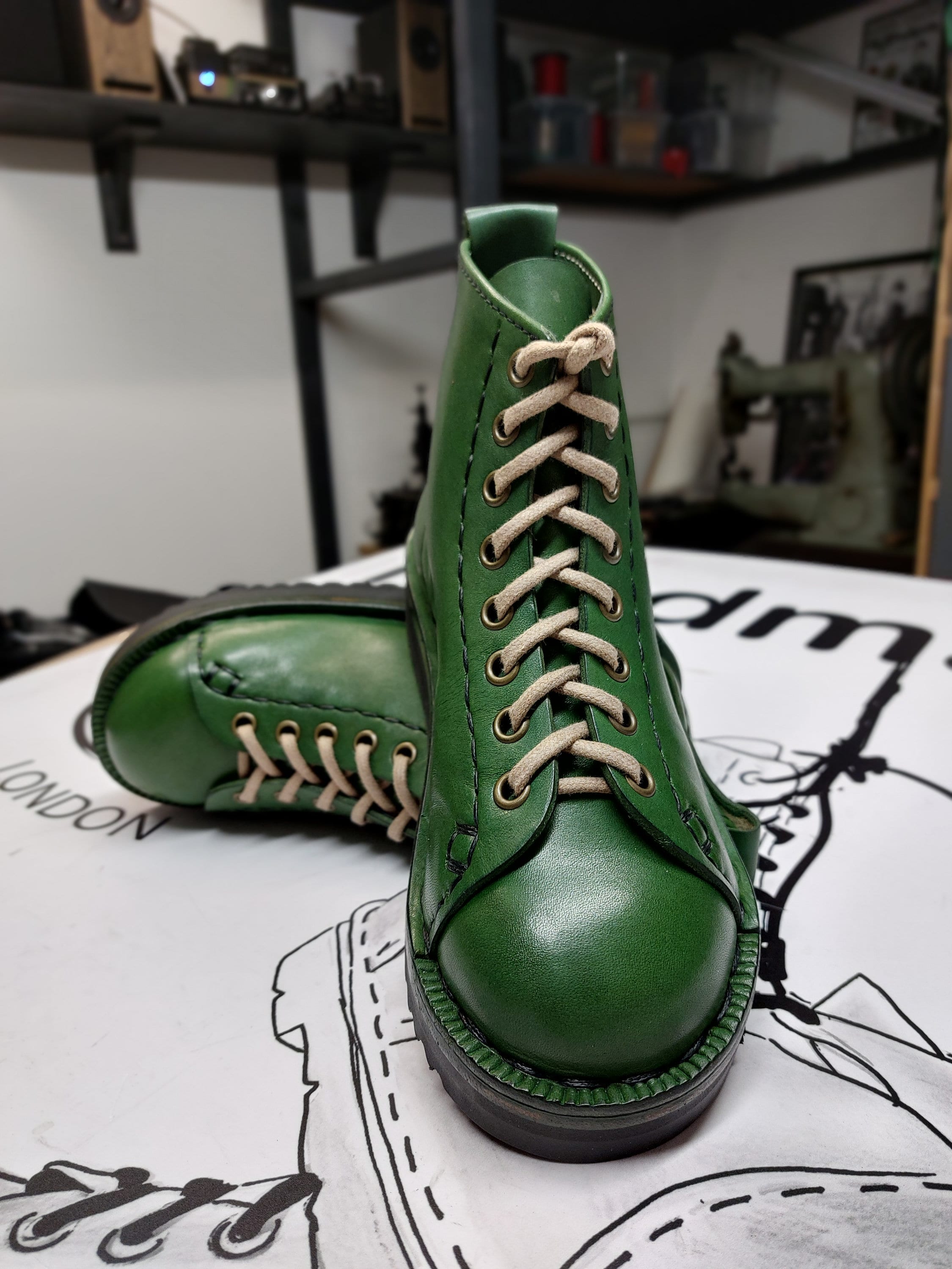 Hand Stitched Monkey Boots 