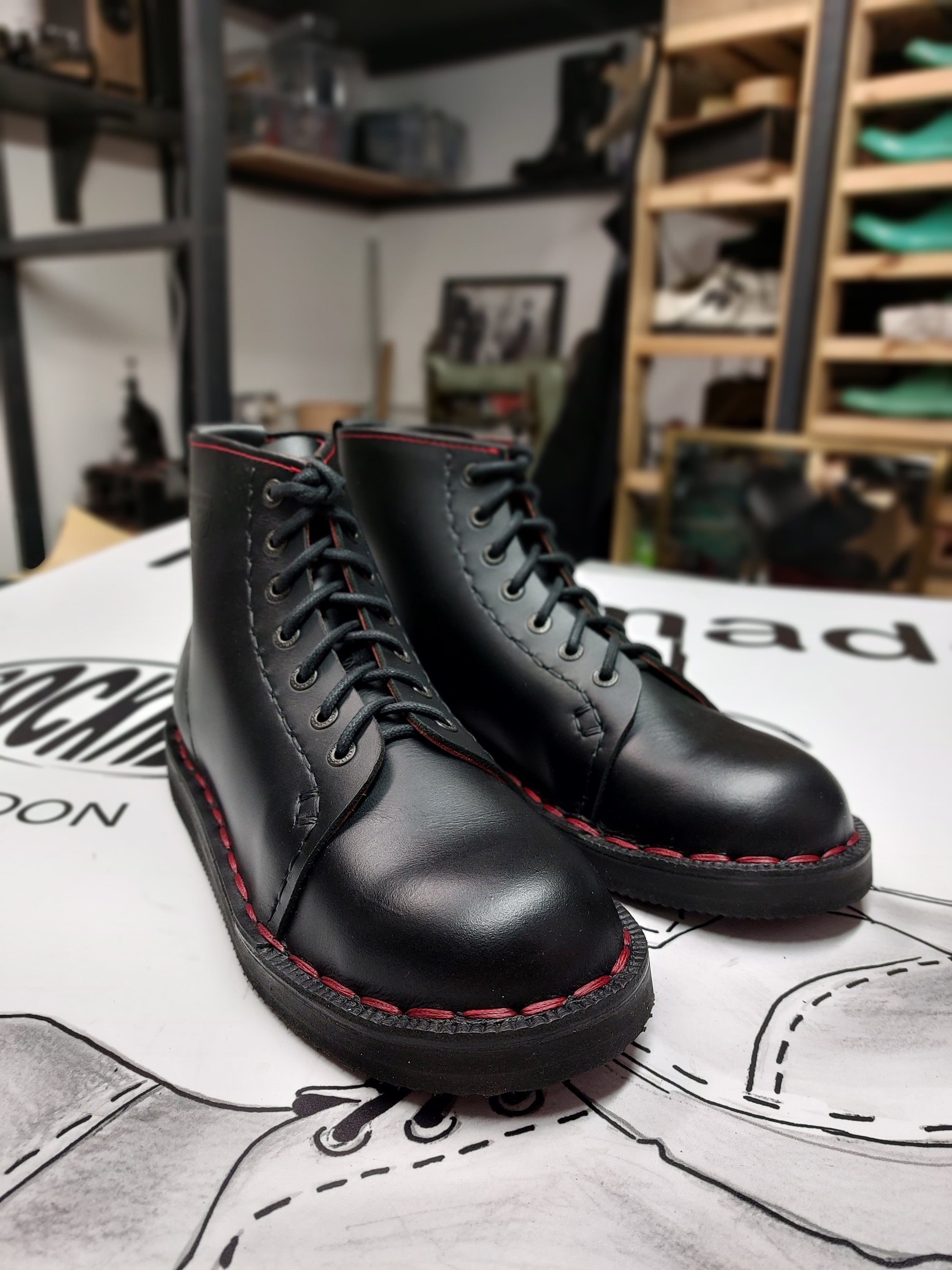 Black Bovver Boots