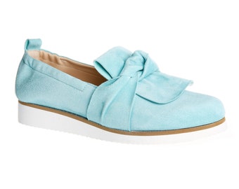 Blue Suede Sporty Loafer SAMPLE