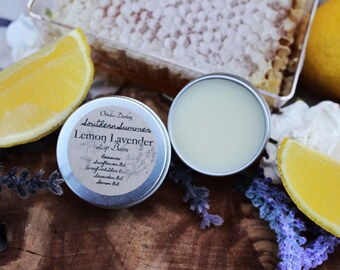 Lips- Beeswax - Lip Balm - Lemon - Lavender - All Natural - Shea Butter - Lip Salve - Bee