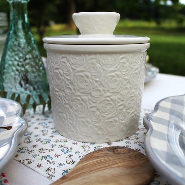 Butter Crock-French Butter Crock For Counter-Ceramic Butter Keeper-House Warming Gift