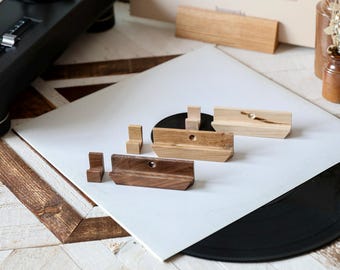 Handmade Reclaimed Wood Vinyl Record Shelf - Imperfect Oak Wall Display *SALE ON*