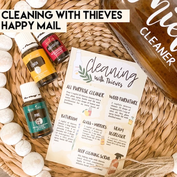 Thieves Cleaner Recipe Card Post Card Young Living Etsy