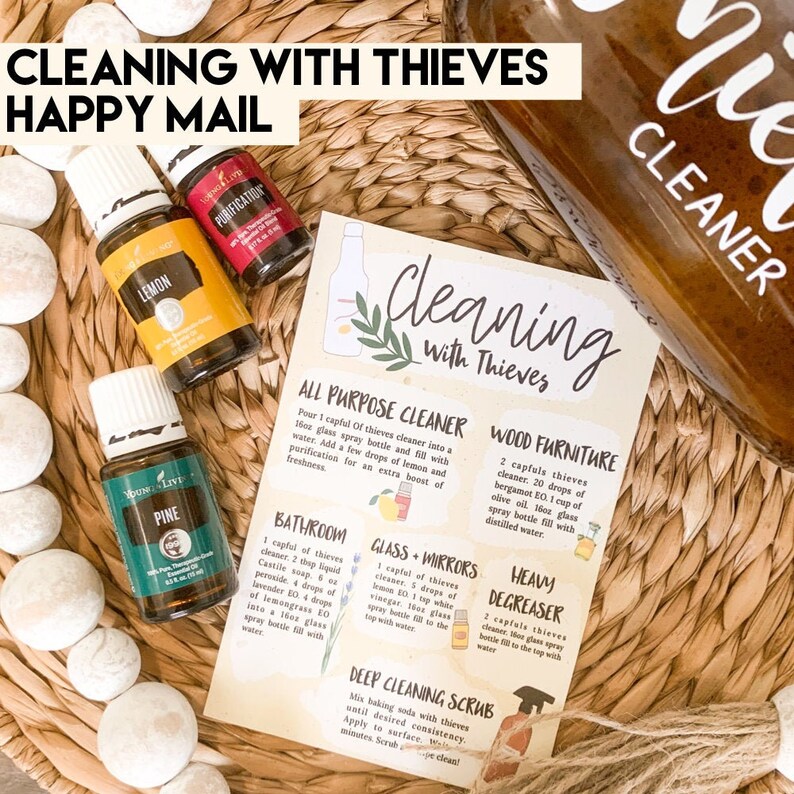 Thieves Cleaner Recipe Card Post Card Young Living Etsy