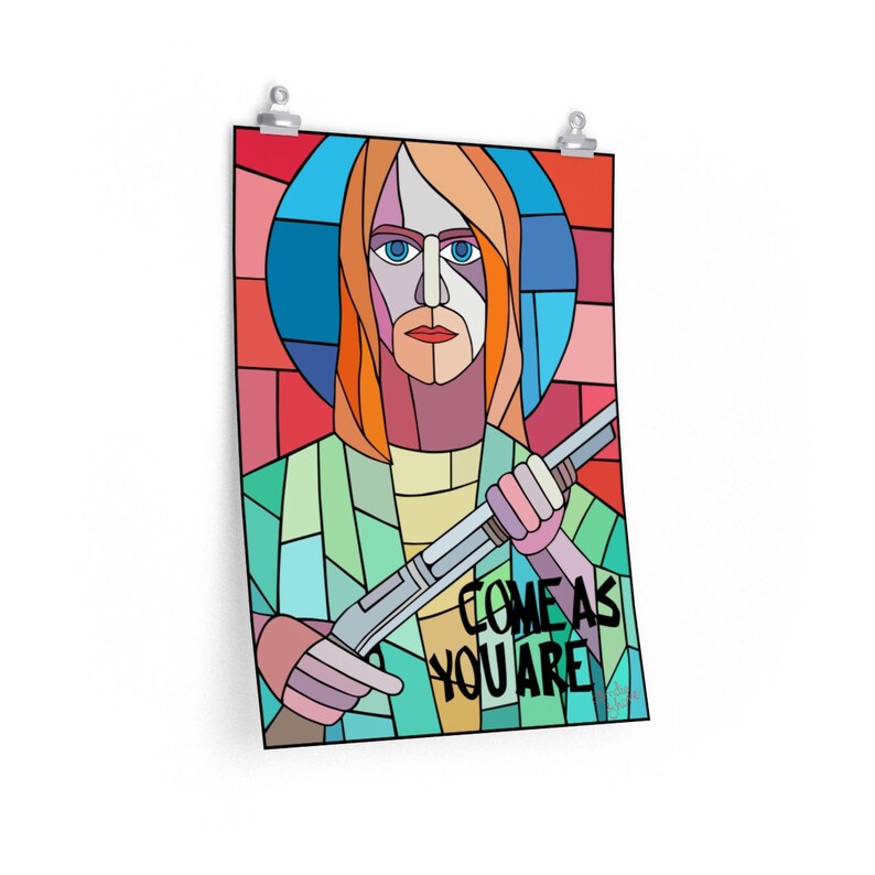 Kurt Cobain Art Print Nirvana Poster Etsy