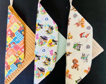 Paw Patrol towel, hand/face towel, canteen/table towel, 22cm honeycomb pattern, kitchen/bathroom dish towel