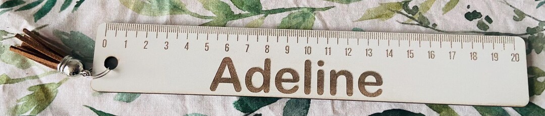 Personalized School Ruler With Name, Teacher Gift, White Wood, 20cm - Etsy