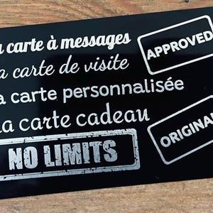 Carte personnalisée  a message texte dessin carte visite cadeau