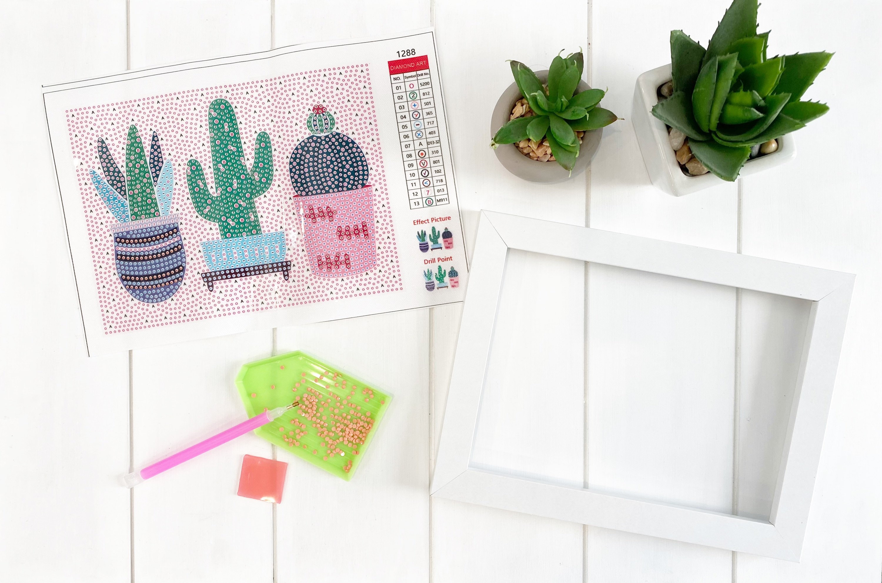 Make Market Diamond Art Kit “Pink Cactus Flower”